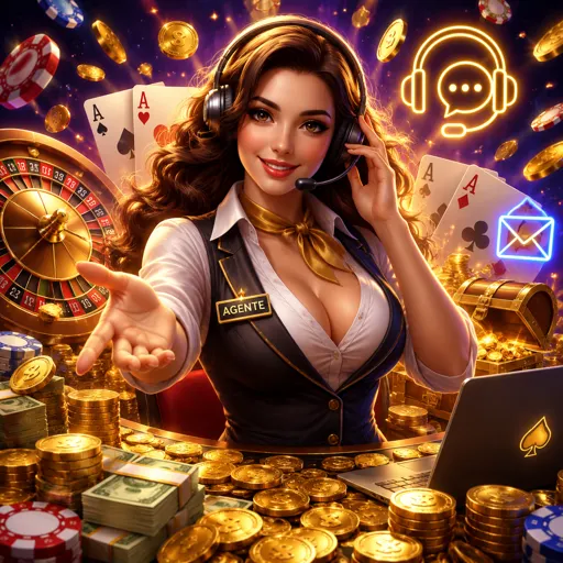 Atendente do suporte do T59 Cassino pronta para ajudar por chat