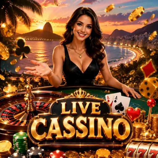 Mesa de cassino ao vivo com crupiê em estúdio